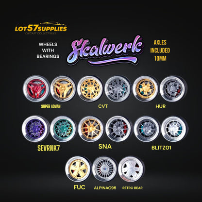 SKALWERK Wheels 1:64 10mm High Quality Wheels With Bearing System GROUP 4