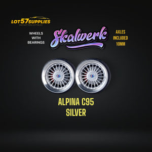 Custom Order Only - Skalwerk - ALPINA C95 SILVER - 1:64 (1 SET = 4 Wheels)