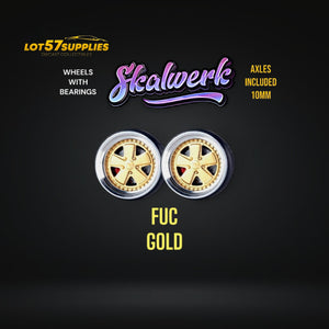 Custom Order Only - Skalwerk - FUC GOLD - 1:64 (1 SET = 4 Wheels)