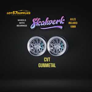 Custom Order Only - Skalwerk - CVT GUNMETAL - 1:64 (1 SET = 4 Wheels)