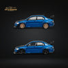 CM Model Mitsubishi Lancer Evo IX 9 Metallic Blue With Carbon Hood 1:64 CM64-EVOIX-10CR