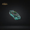 Fuji Skyline GT-R R34 Nismo Z-Tune Full Chrome Green Carbon 1:64