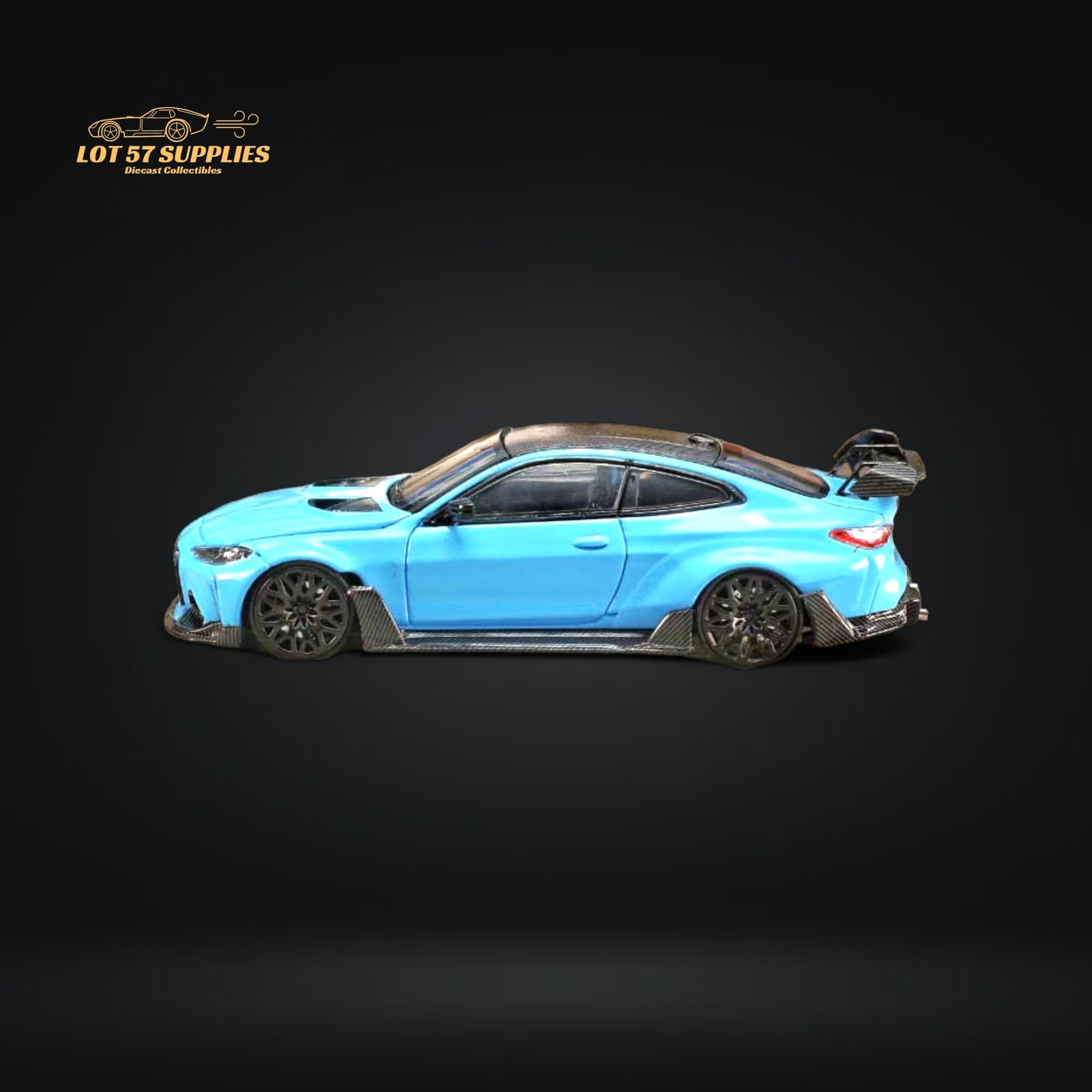 Street Weapon BMW M4 G82 With ADRO BODY KIT Miami Blue 1:64