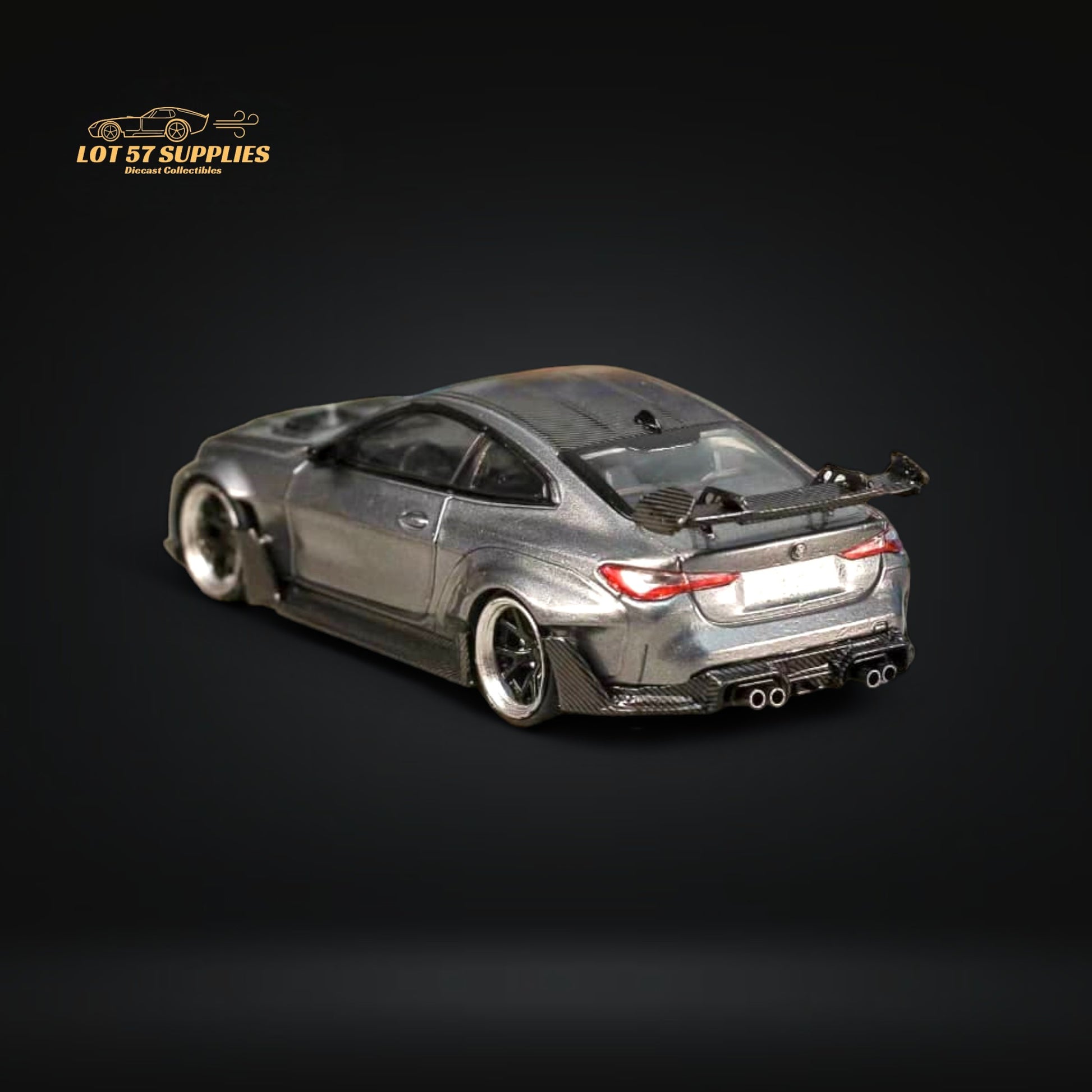 Street Weapon BMW M4 G82 With ADRO BODY KIT Titanium Steel Gray 1:64