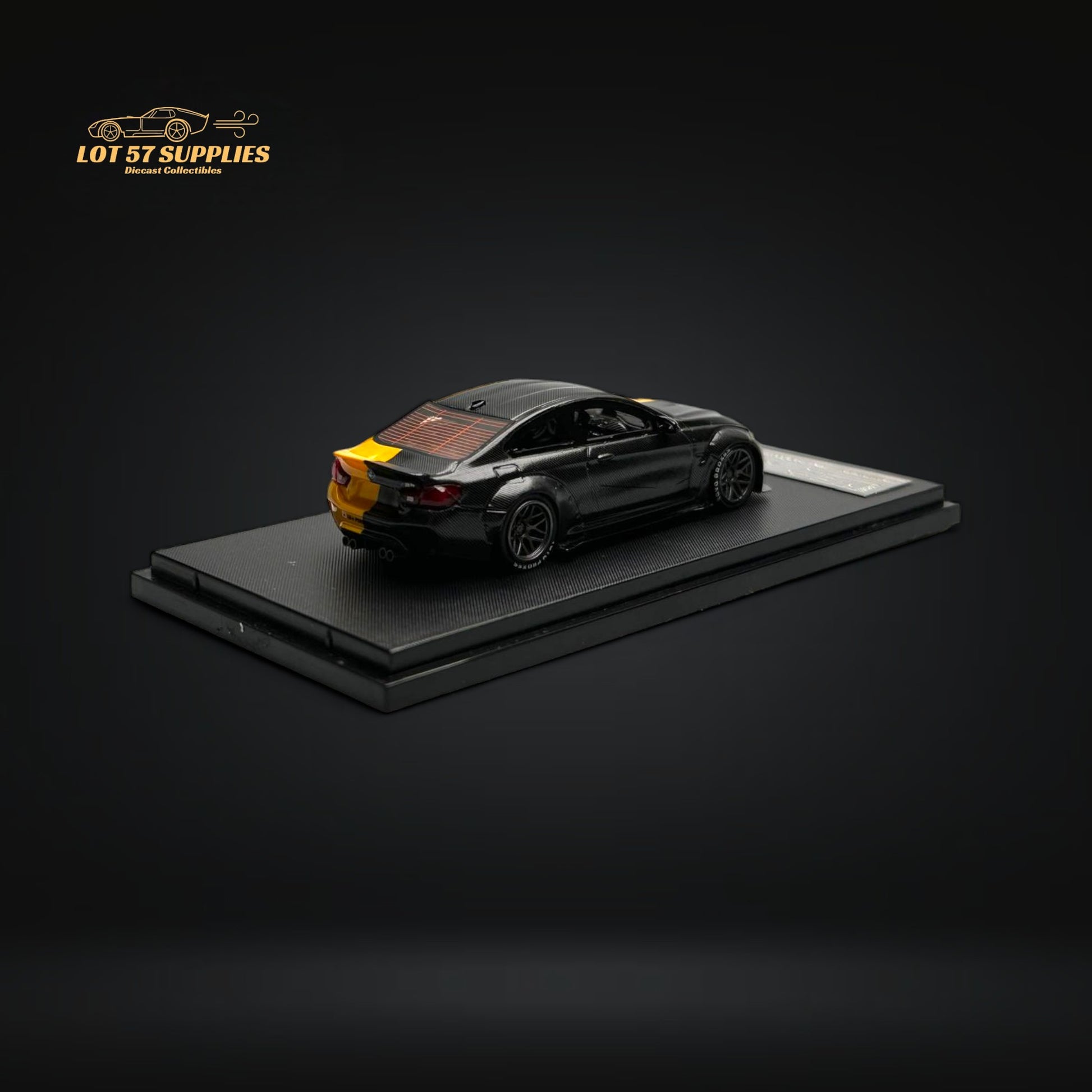 Stance Hunters High Rev Series BMW M4 LWBK Yellow / Black Carbon Fiber 1:64 Resin