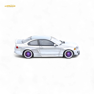 FLAME BMW M3 E46 Widebody Pandem in Metallic Silver Resin 1:64