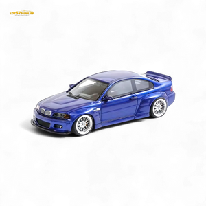FLAME BMW M3 E46 Widebody Pandem in Metallic Blue Resin 1:64