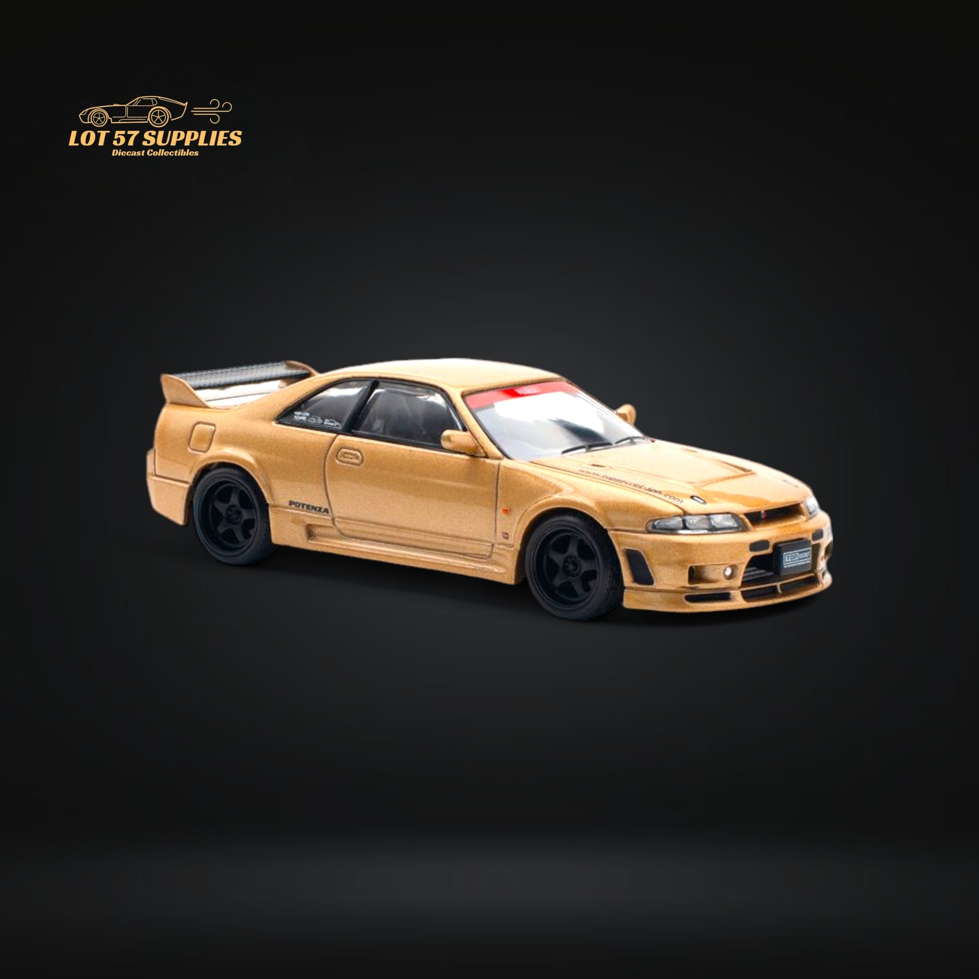 Pop Race Nissan Skyline GT-R R33 Top Secret Gold PR640150 1:64