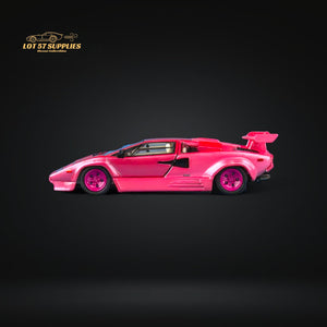 FindClassically Lamborghini Countach LP5000 QV Metallic Pink Tail 1:64