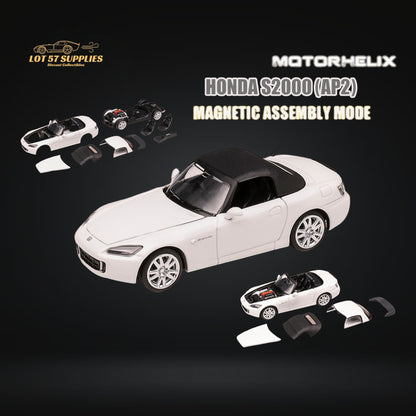 MOTORHELIX Honda S2000 AP2 Grand Prix White Magnetic Version 1:64