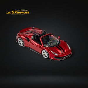 TPC Novitec 488 Roadster Wine Red Silver Wheels 1:64