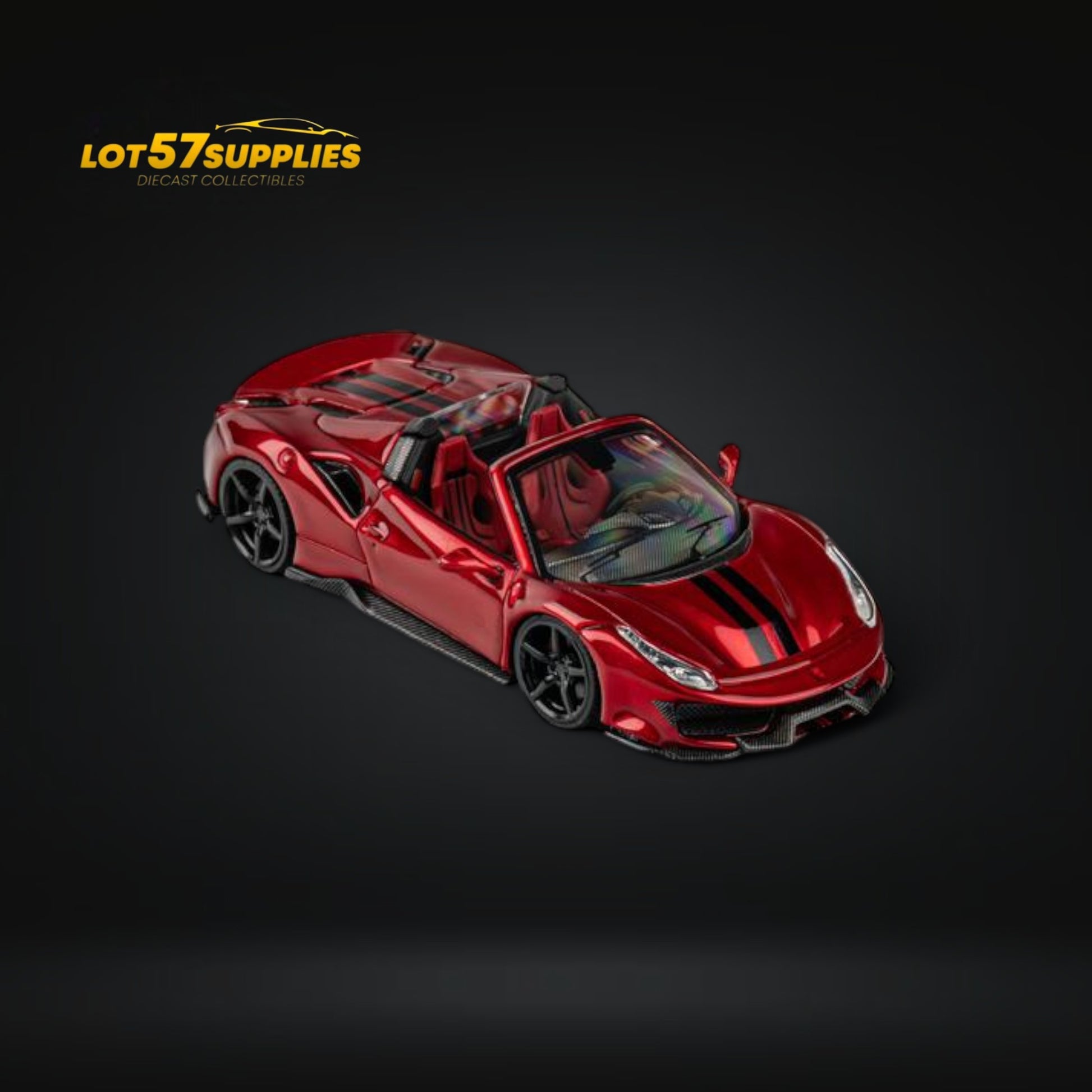 TPC Novitec 488 Roadster Wine Red Black Wheels 1:64