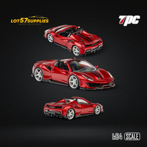 TPC Novitec 488 Roadster Wine Red Silver Wheels 1:64