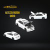 Focal Horizon 1999 Toyota Altezza RS200 SXE10 in White Openable Hood & TE37 Wheels 1:64