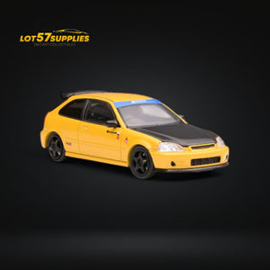 MOTORHELIX Honda Civic Type R EK9 Spoon Yellow With Magnetic Hood 1:64