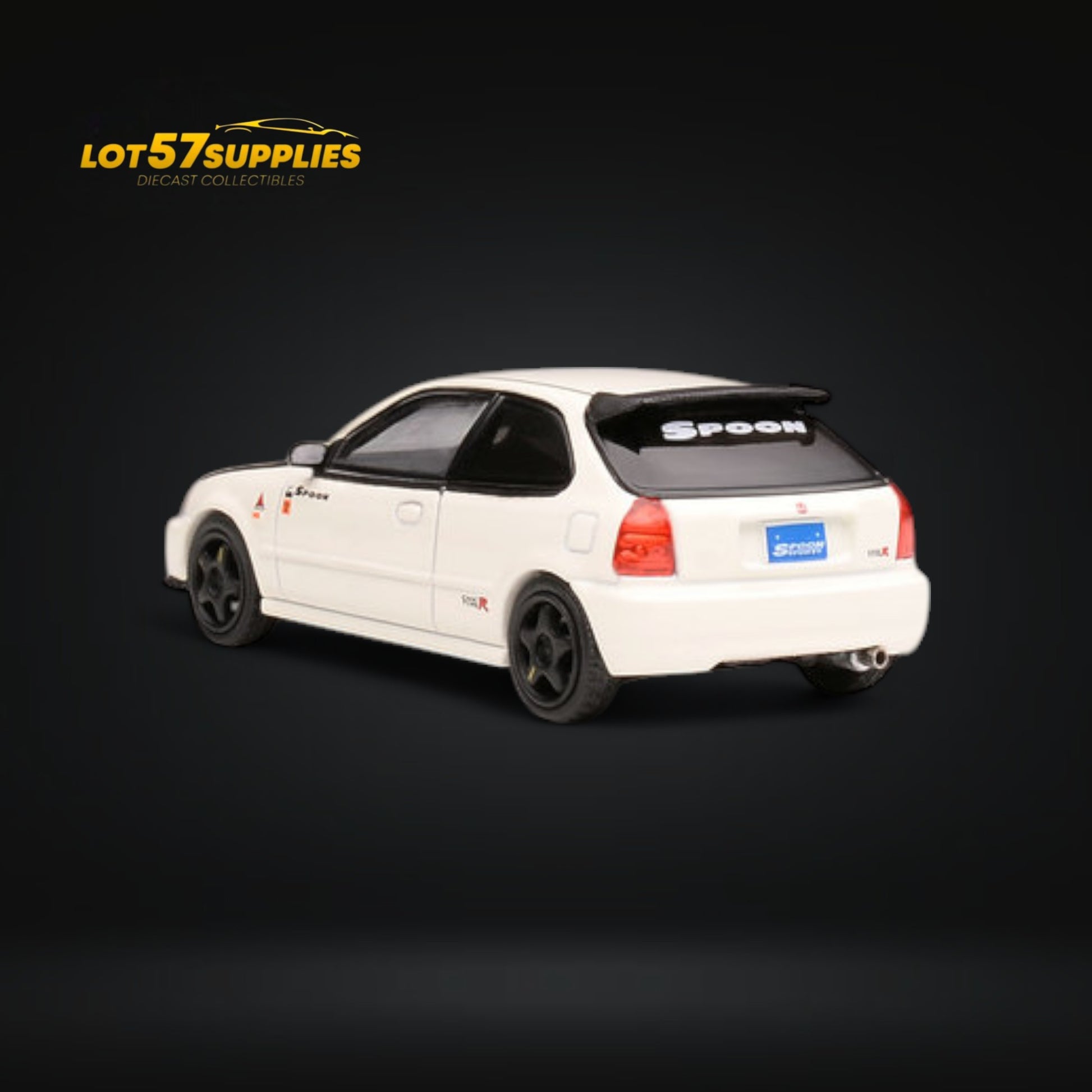 MOTORHELIX Honda Civic Type R EK9 Spoon White With Magnetic Hood 1:64