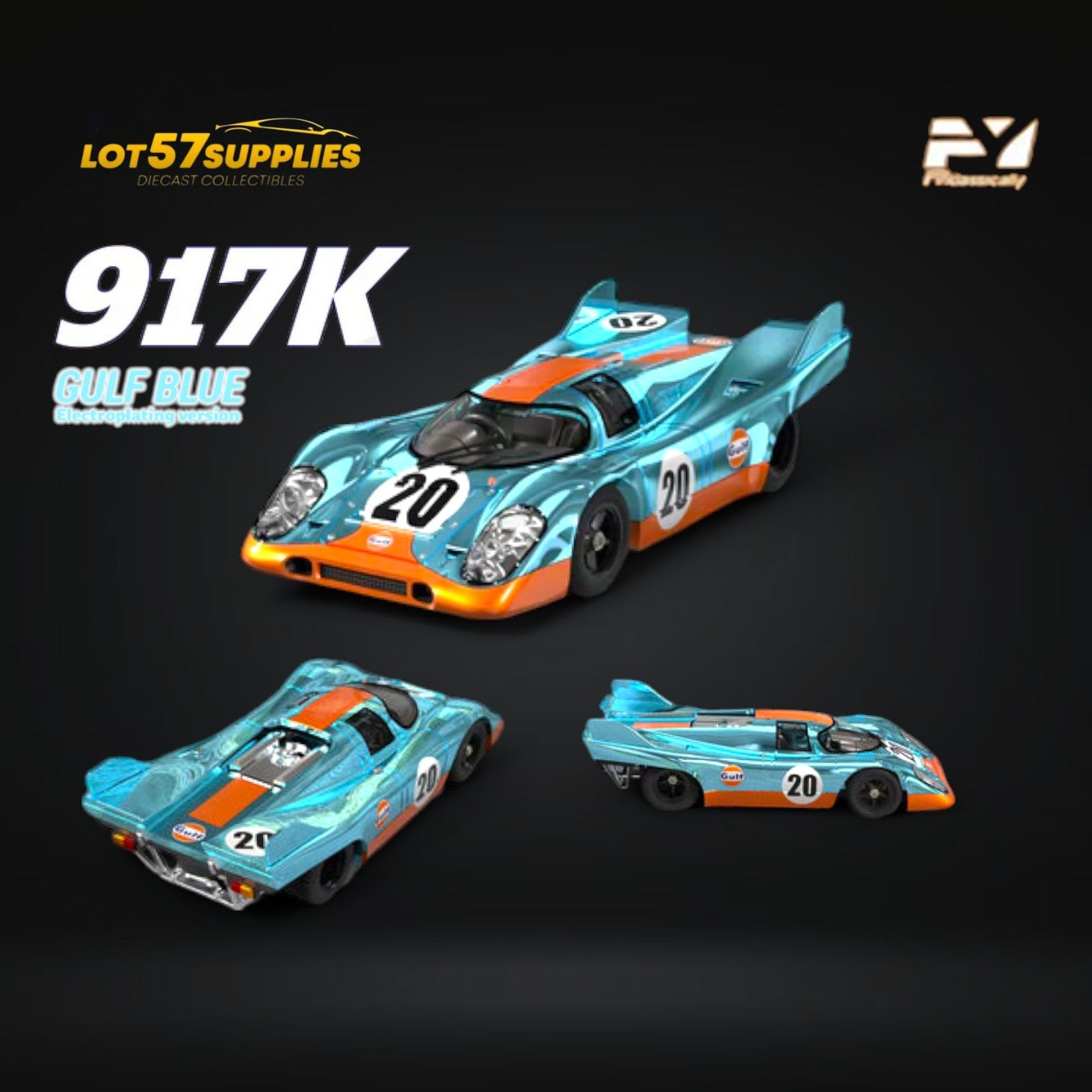 FindClassically Porsche 917K Chromed gulf #20 1:64