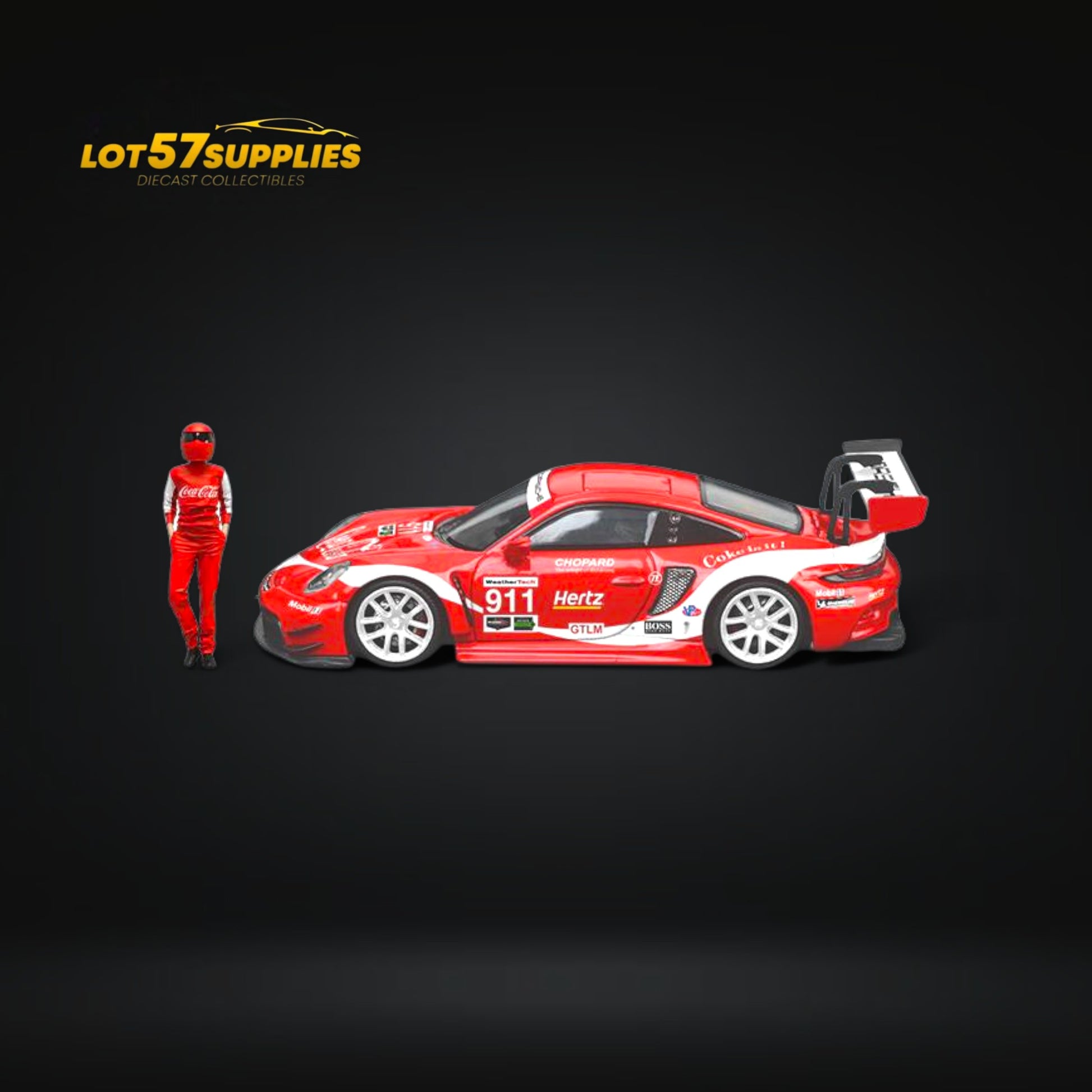 STAR RACE Porsche 911 GT3 Coca Cola Livery Figure Version 1:64