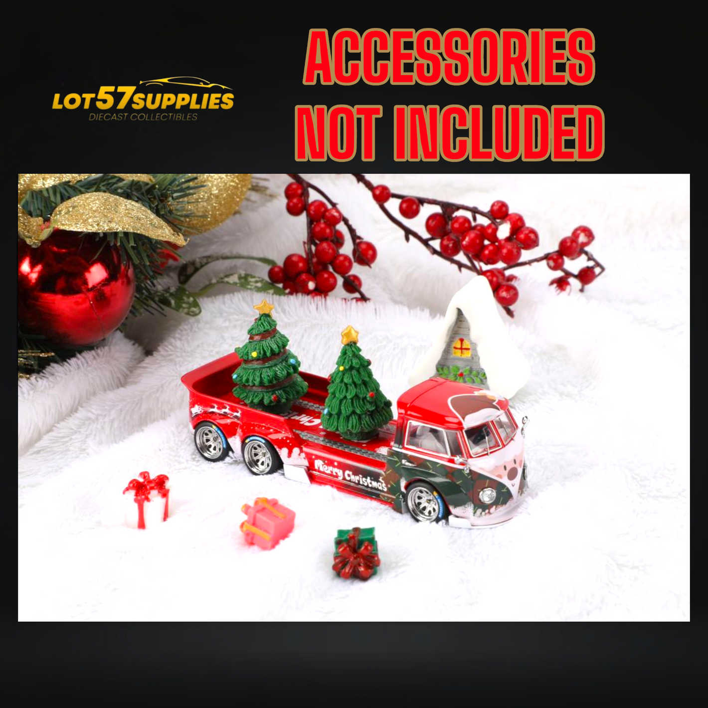 Liberty64 Volkswagen VW T1 Tow Truck Christmas Livery 1:64 Diecast Model