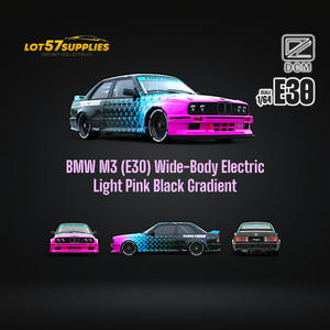 DCM BMW M3 E30 in Electric Light Pink Black Gradient 1:64