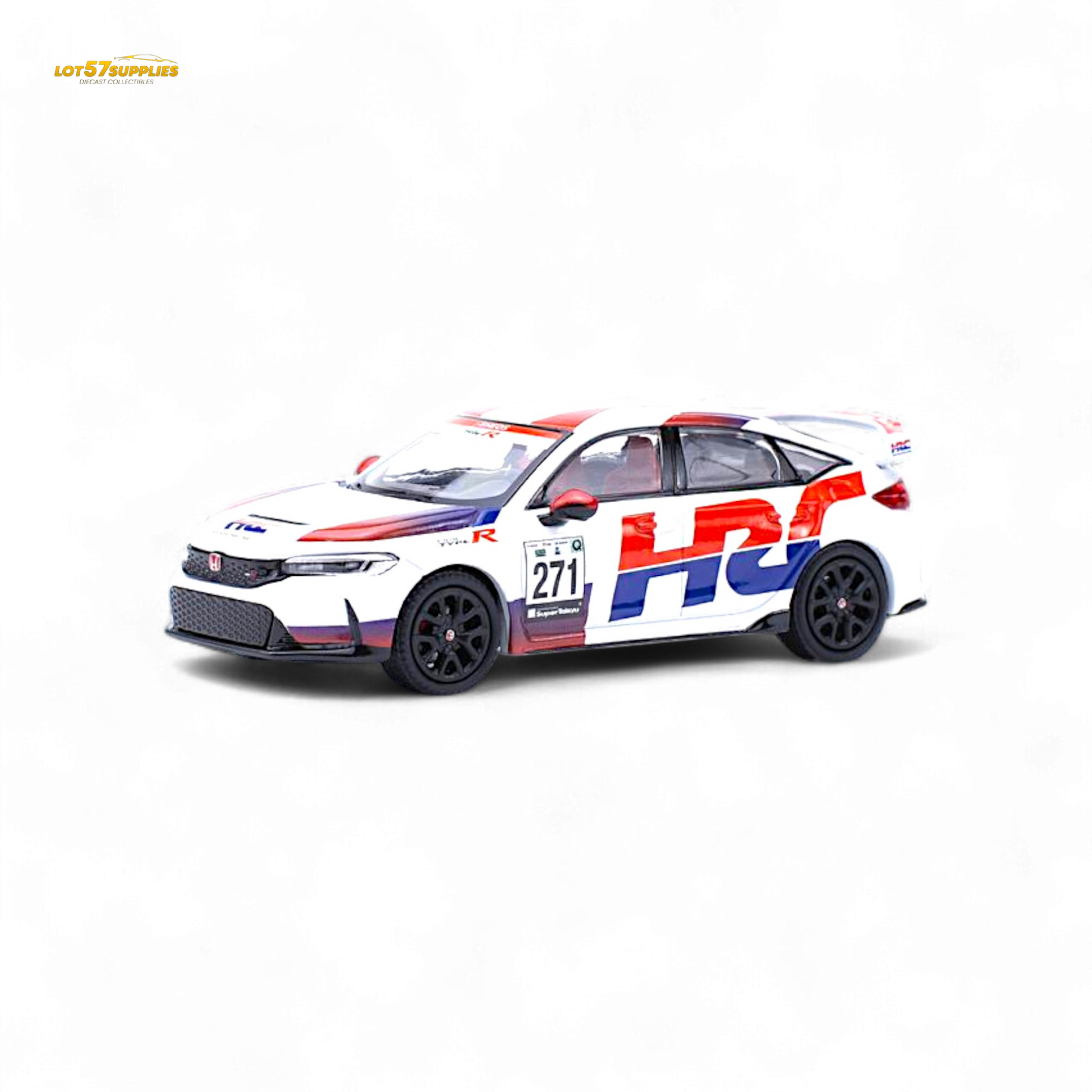 Pop Race Honda Civic FL5 Type-R TCR HRC Livery 1:64 Diecast Model