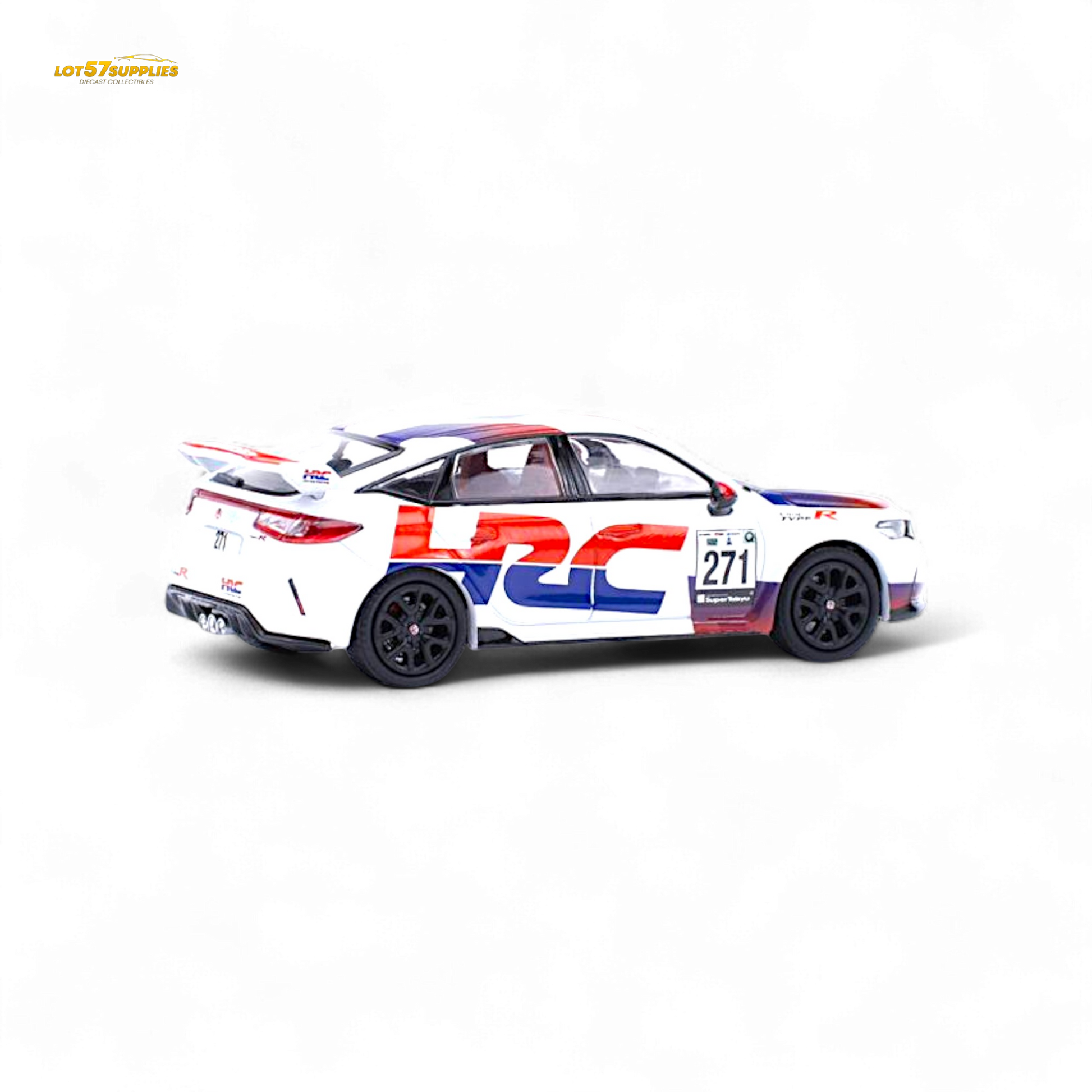 Pop Race Honda Civic FL5 Type-R TCR HRC Livery 1:64 Diecast Model