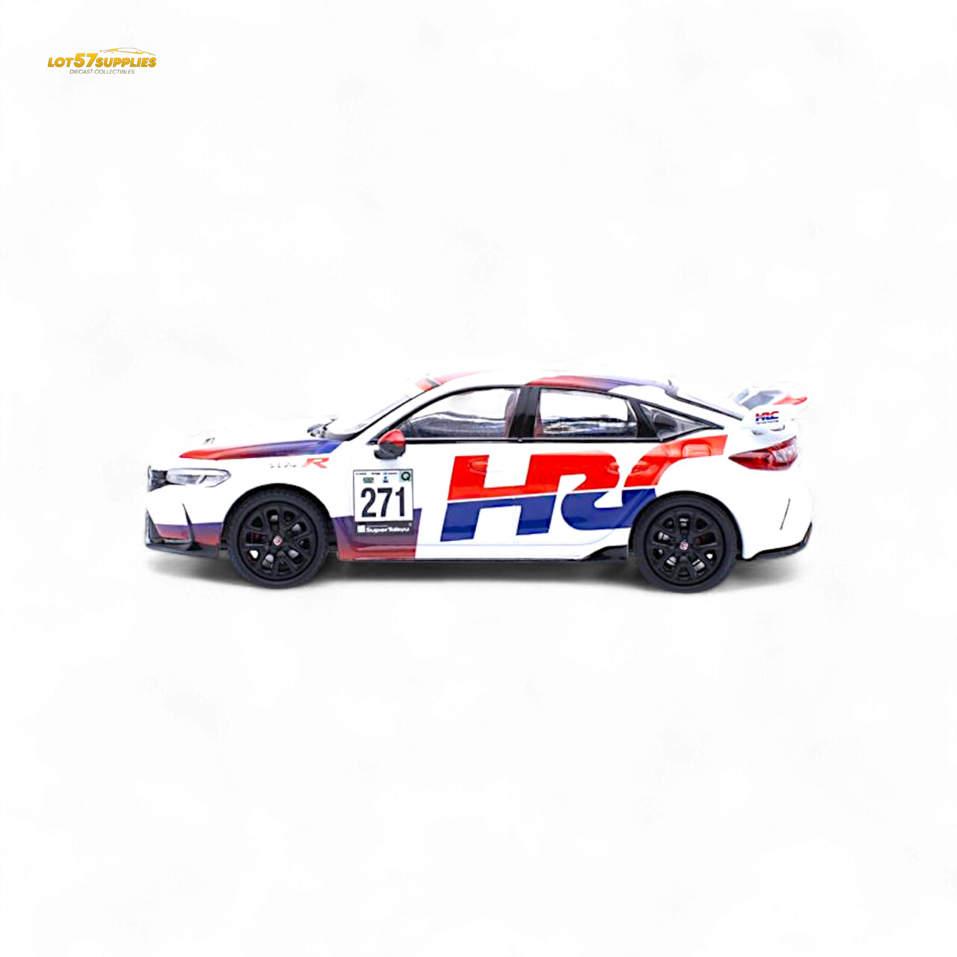 Pop Race Honda Civic FL5 Type-R TCR HRC Livery 1:64 Diecast Model