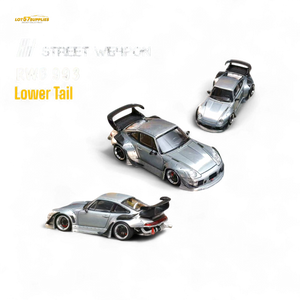Street Weapon Porsche RWB 993 Raw Varnish Color Low Wing 1:64