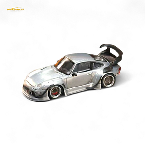 Street Weapon Porsche RWB 993 Raw Varnish Color Low Wing 1:64