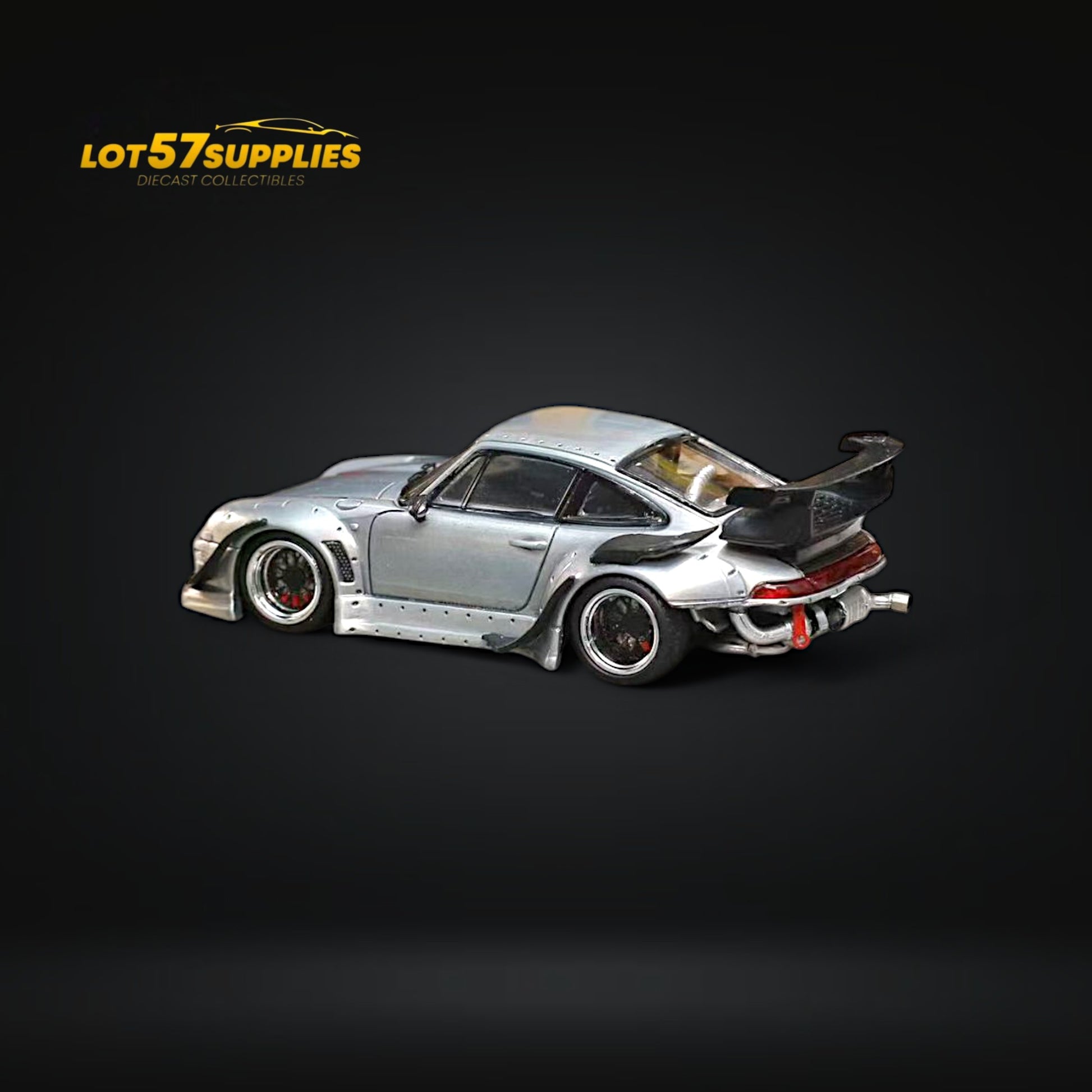 Street Weapon Porsche RWB 993 Raw Varnish Color Low Wing 1:64