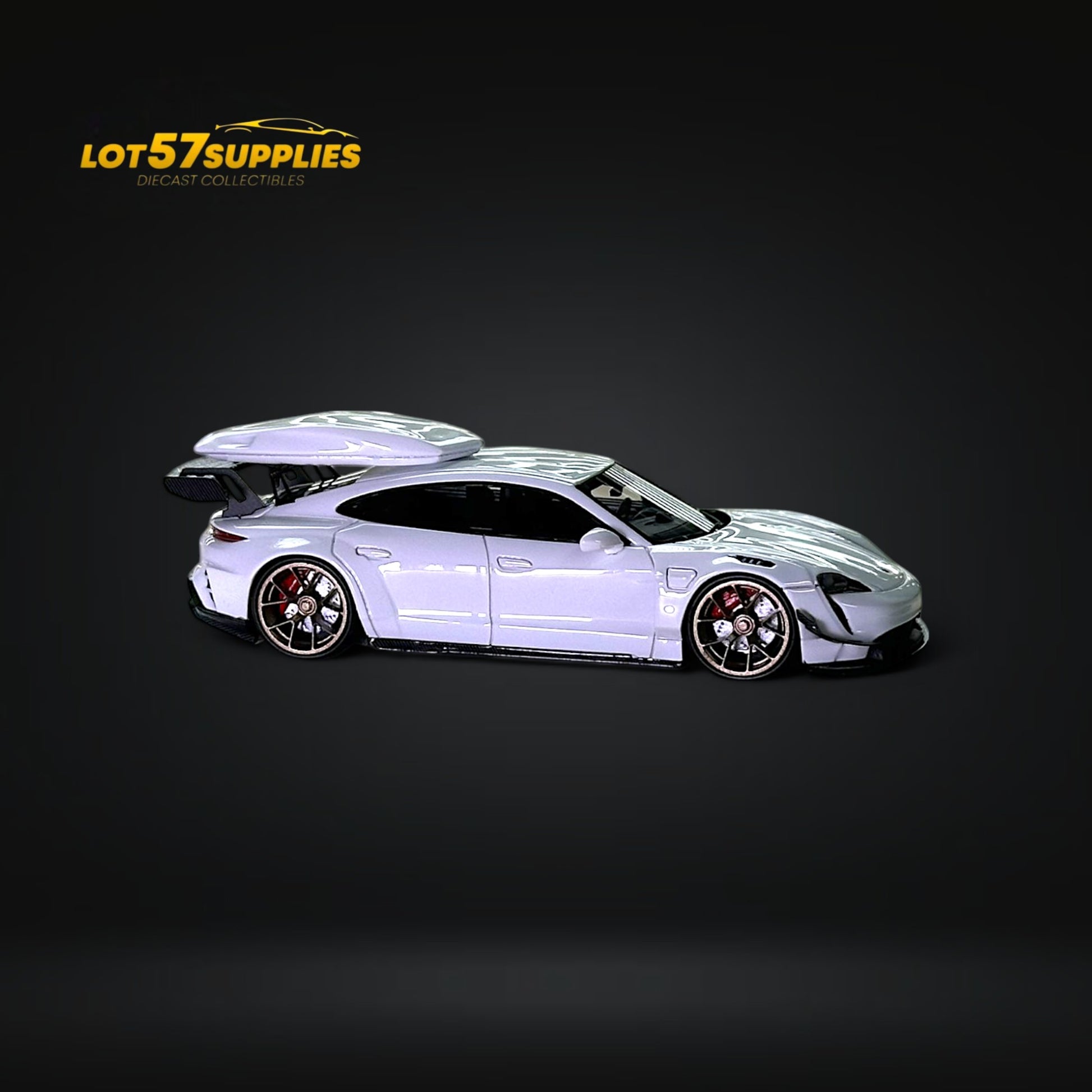 Error404 X Zephyr Designz Taycan in White with Roof Box 1:64