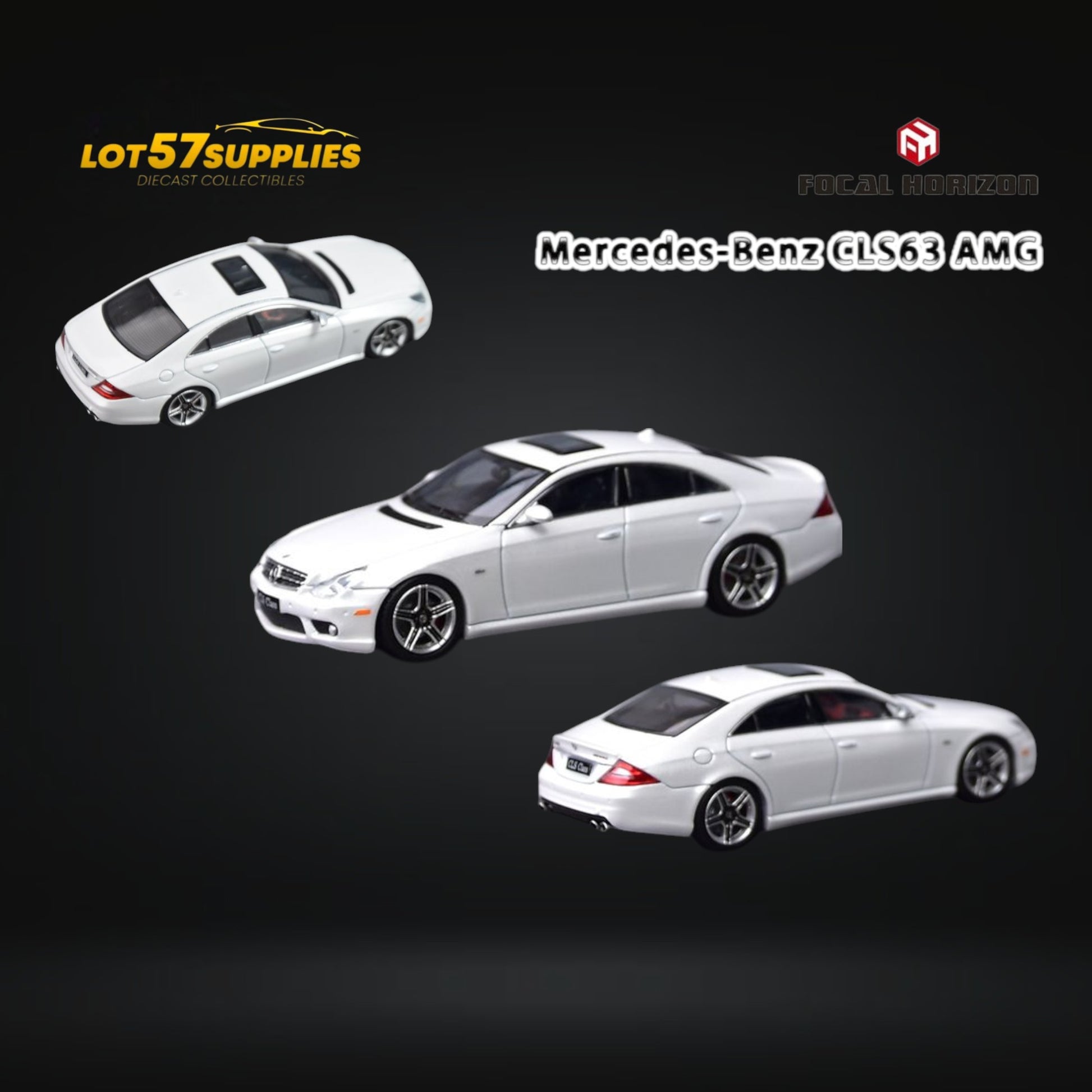 Focal Horizon CLS 63 AMG Mk1 C219 in Pearl White 1:64