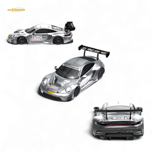 STAR RACE Porsche 911 GT3 Matte Silver Racing 1:64
