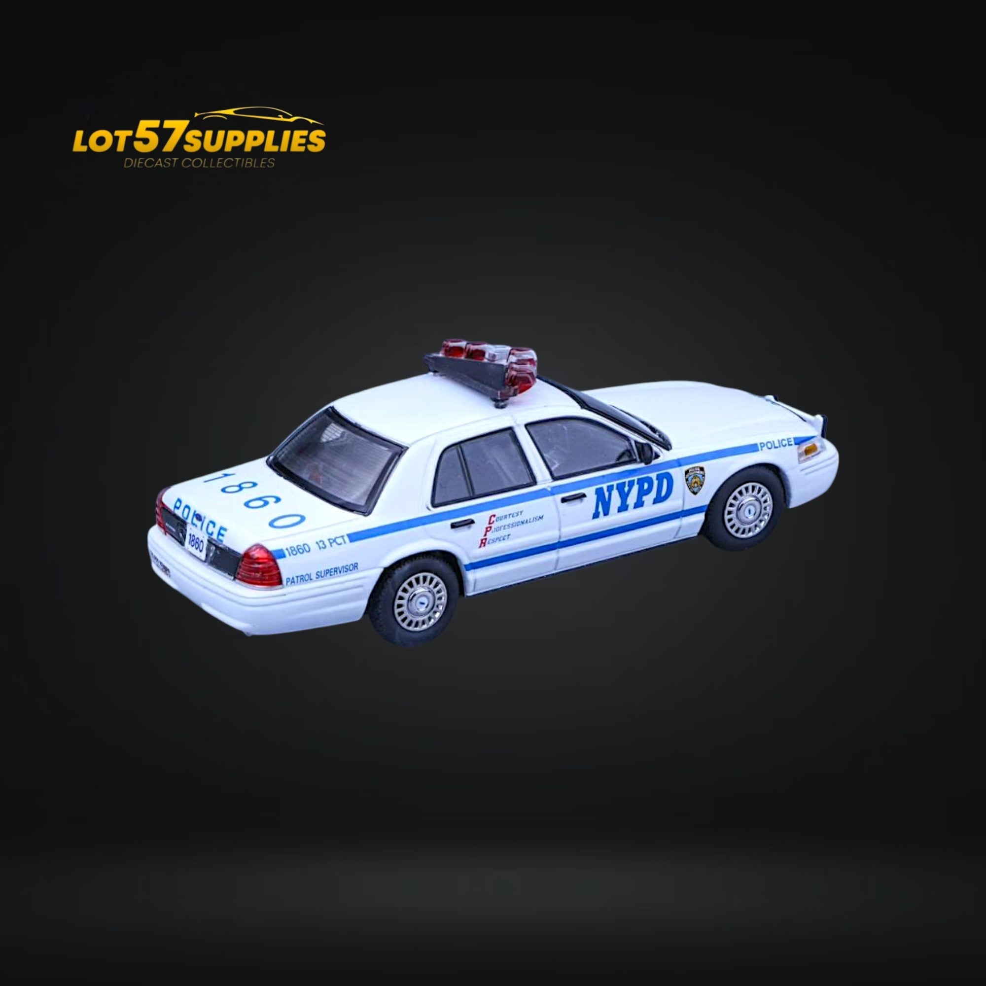 ミニカー Ford CROWN VICTORIA POLICE CAR Ford Crown Victoria Police Interceptor 1/42 Scale Diecast Model