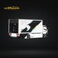 MicroTurbo HINO 300 Custom Box Truck White - Black Livery 1:64