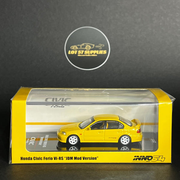 Inno64 Honda Civic Ferio Vi RS Yellow With Extra Spoon Sports