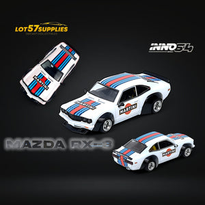 Inno64 MAZDA SAVANNA RX3 "MARTINI RACING" Livery 1:64