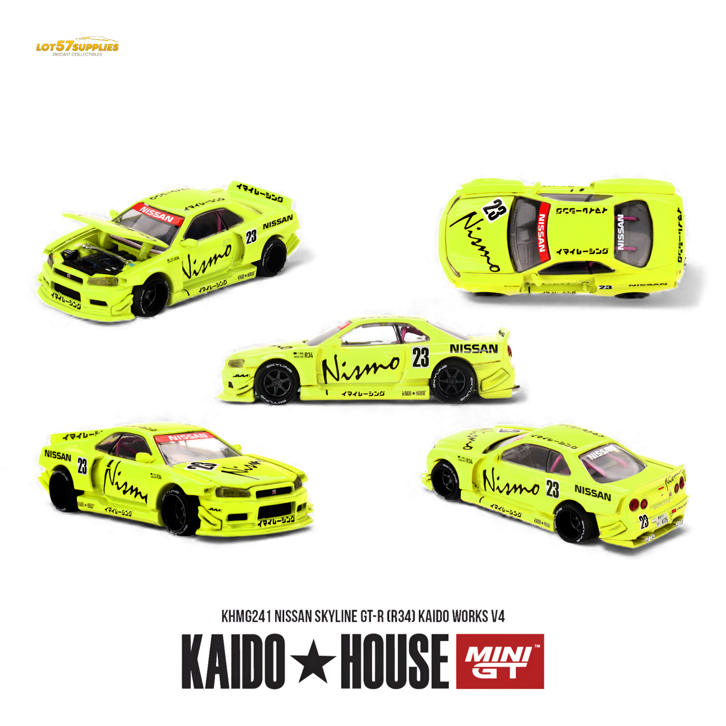 (Pre-Order) Kaido House Nissan Skyline GT-R (R34) - Kaido Works V4 1:64