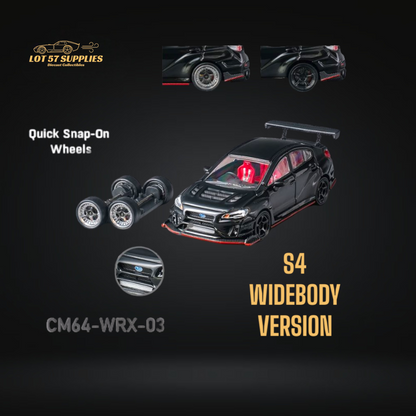 CM Model Subaru WRX S4 WideBody Kit Black 1:64 CM64-WRX-03