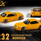 Error404 Nissan Skyline R32 Pandem Rocket Bunny Widebody Modified ORANGE YELLOW 1:64