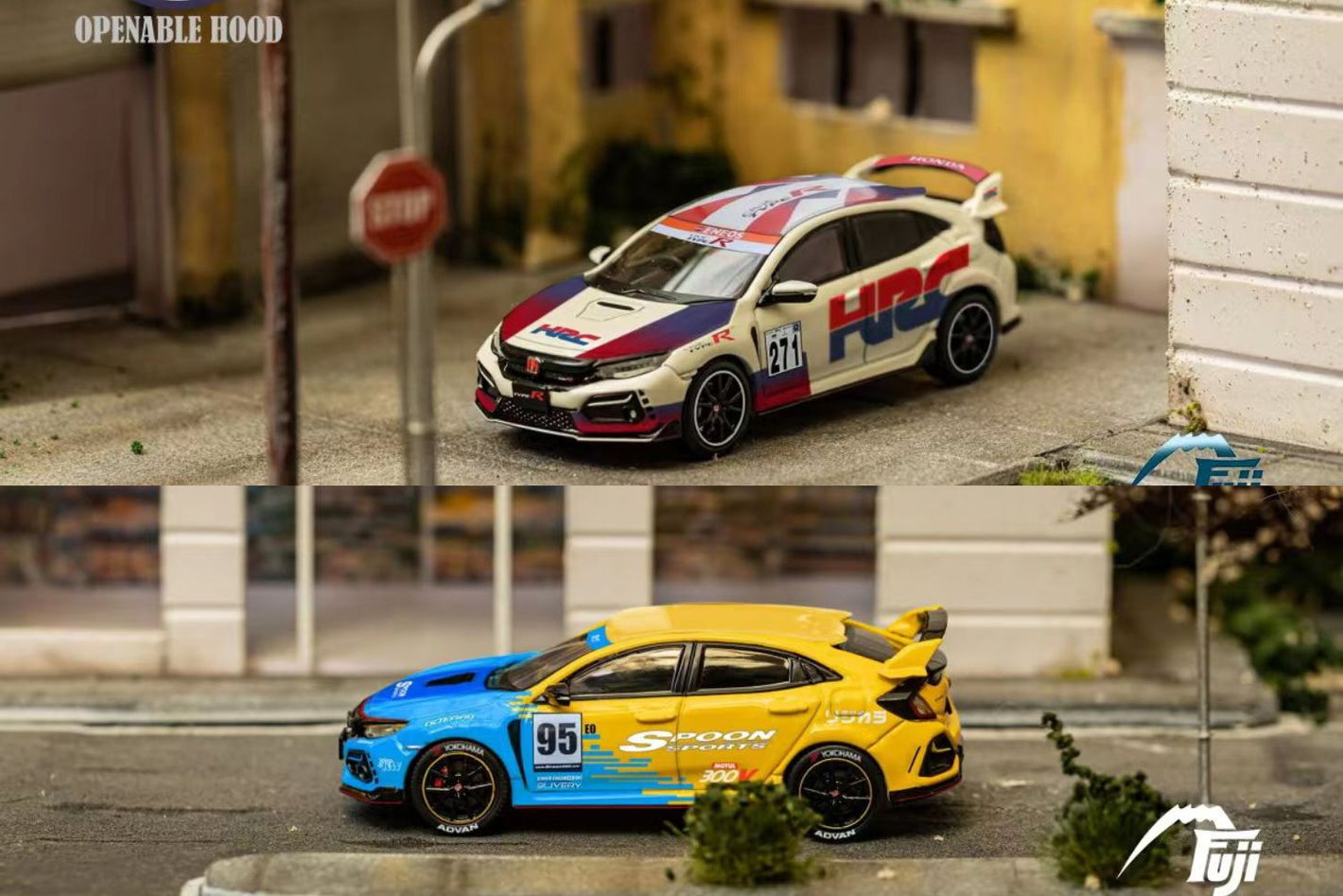 (Pre-Order) Fuji Honda Civic Type R FK8 Spoon Livery OR HRC #271 1:64