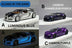 (Pre-Order) LJM Bugatti Veyron in Resin Luminous Blue / Chameleon Carbon / Carbon Purple 1:64