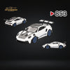 Mini-GT Porsche 911 992 GT3 RS Weissach Package White w/ Indigo Blue #853 1:64 MGT00853