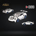 Mini-GT Porsche 911 992 GT3 RS Weissach Package White w/ Indigo Blue #853 1:64 MGT00853