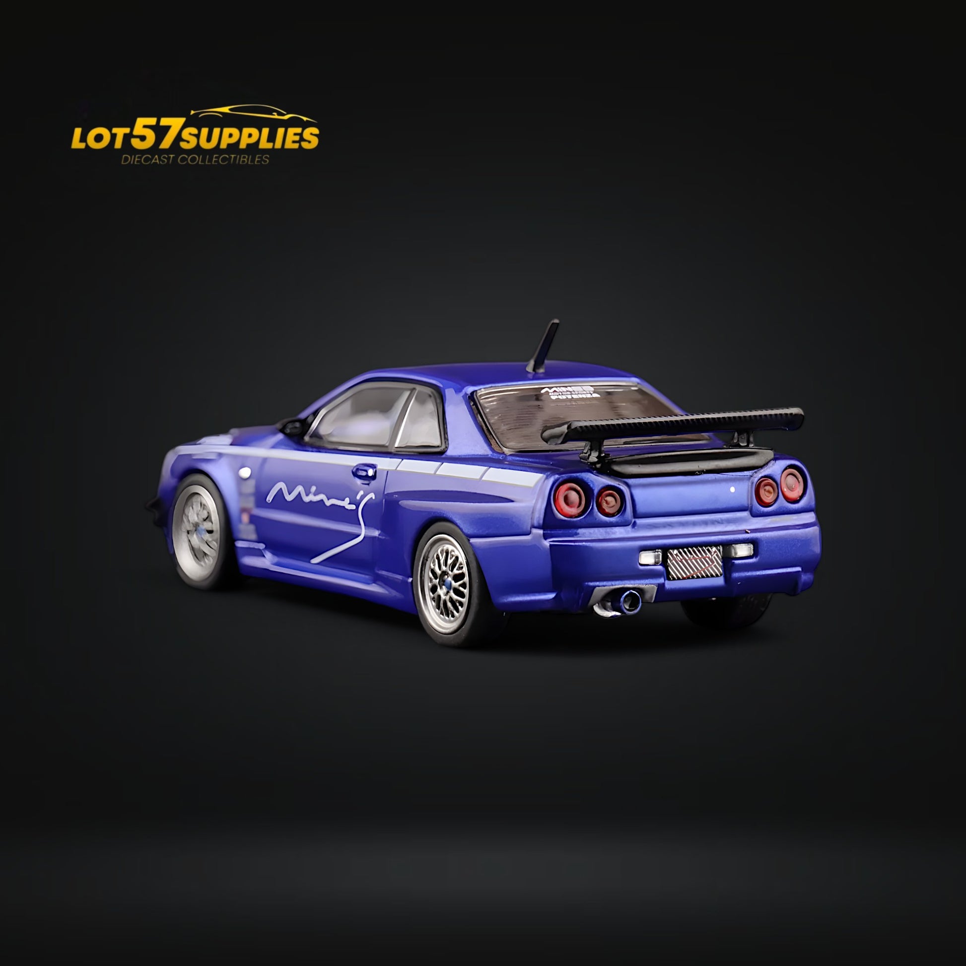 Inno64 Nissan Skyline GT-R R34 V-SPEC MINE'S BLUE 1:64