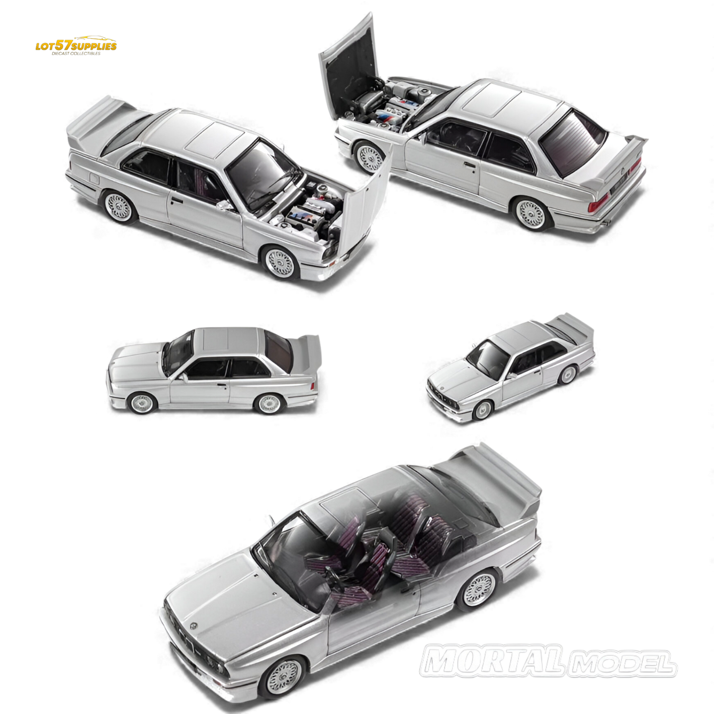 (Pre-Order) Mortal BMW E30 M3 Sedan - Silver Gray 1:64