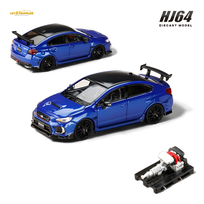 Hobby Japan Subaru S208 WR Blue Pearl 1:64 Diecast Model