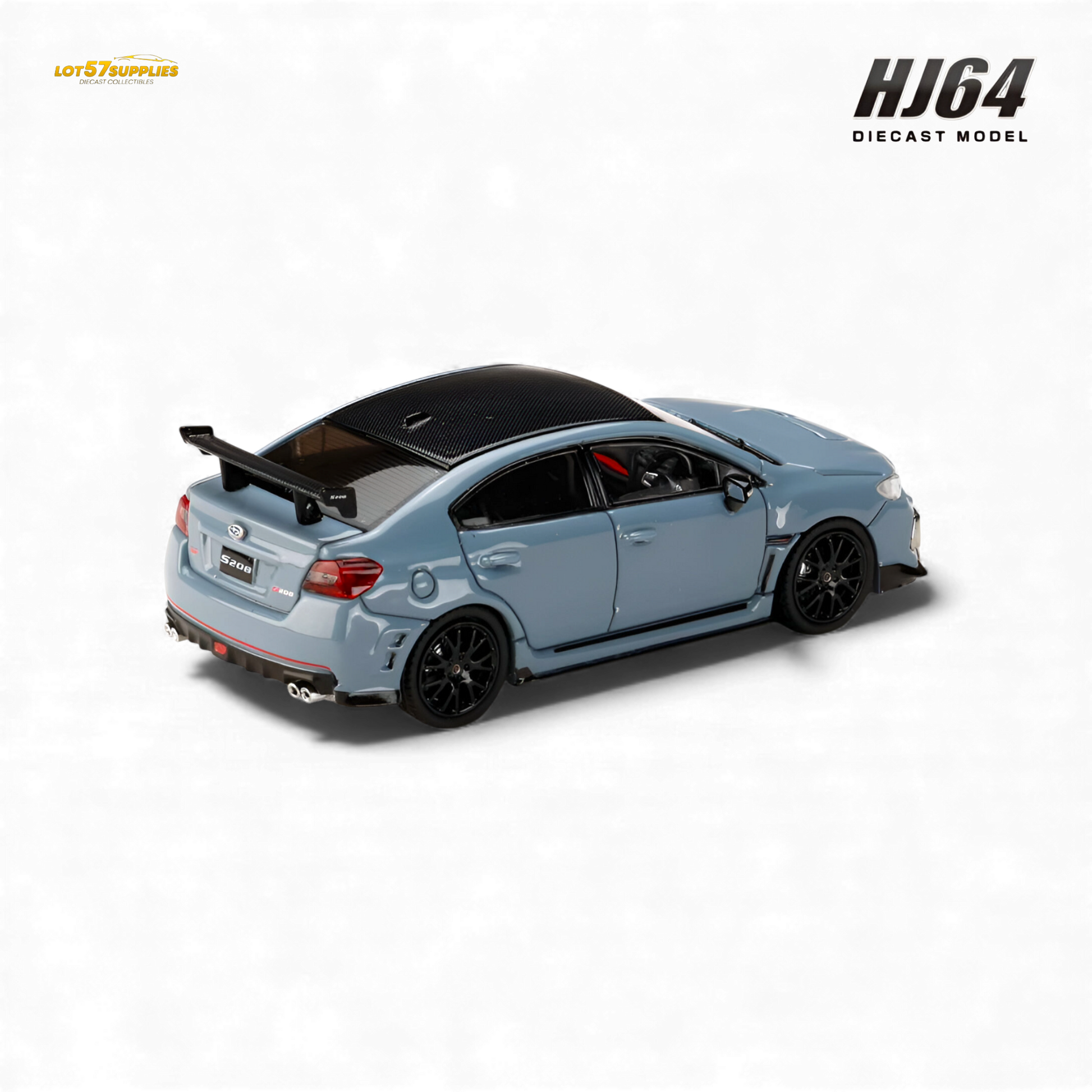 Hobby Japan Subaru S208 NBR Challenge Package Cool Gray Khaki 1:64 Diecast Model
