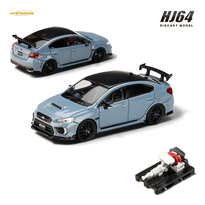 Hobby Japan Subaru S208 NBR Challenge Package Cool Gray Khaki 1:64 Diecast Model