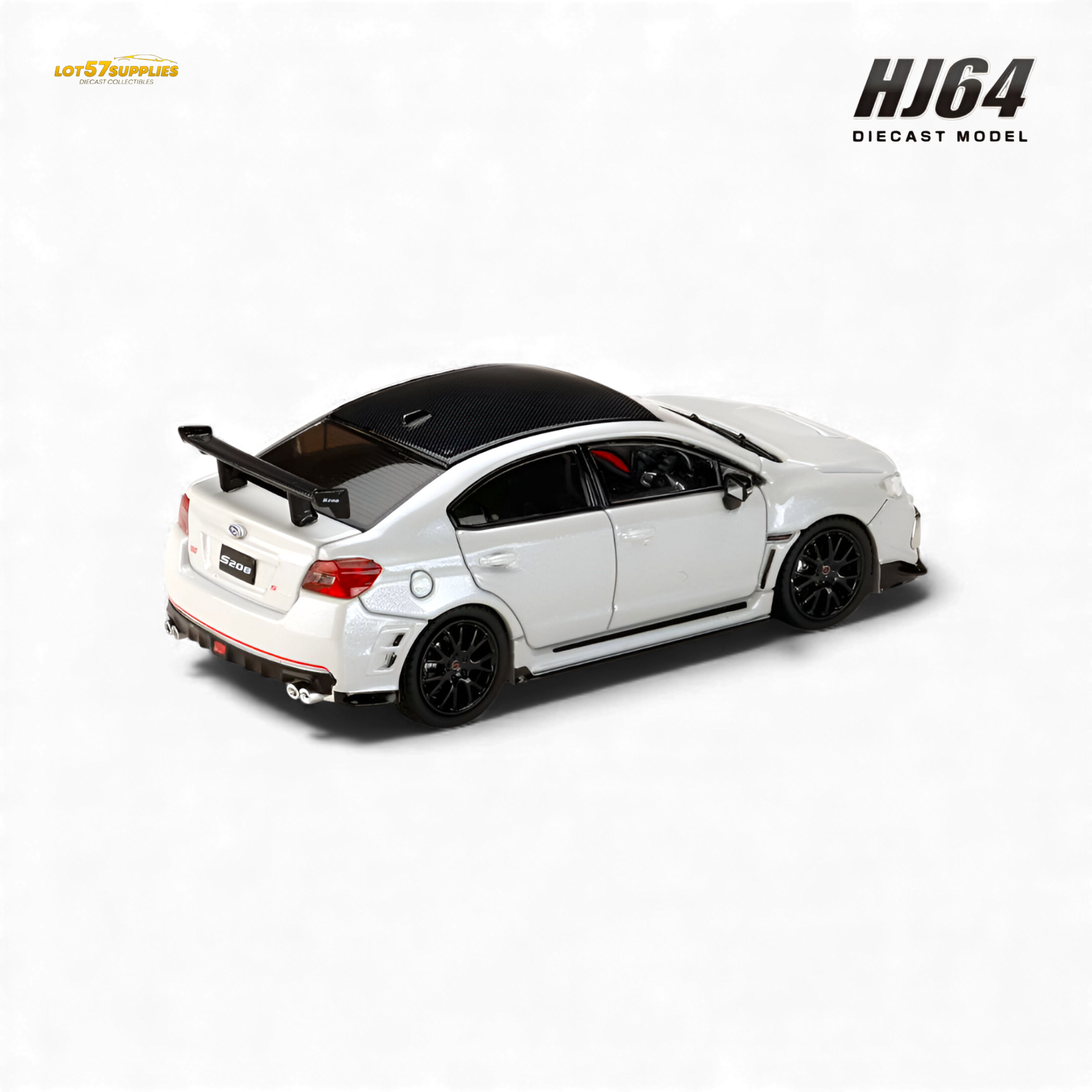 Hobby Japan Subaru S208 NBR Challenge Package Crystal White Pearl 1:64 Diecast Model